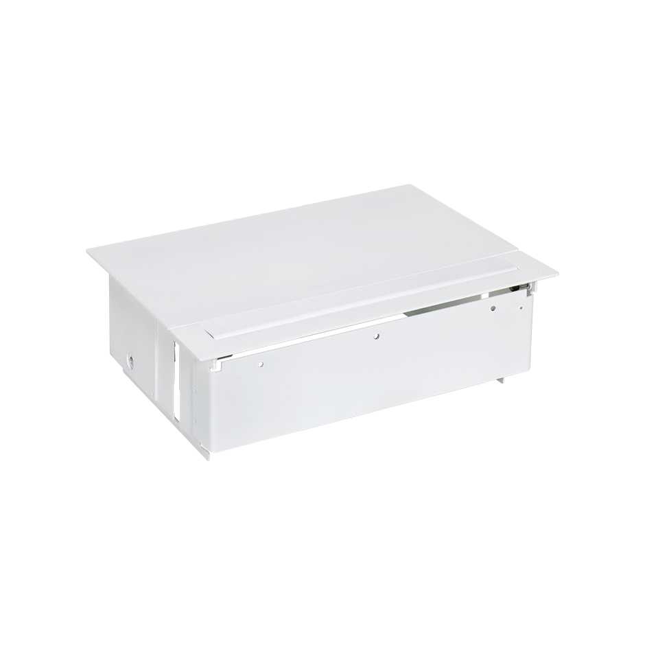 Bureau inbouwunit 8 wcd, met metalen klepje, wit