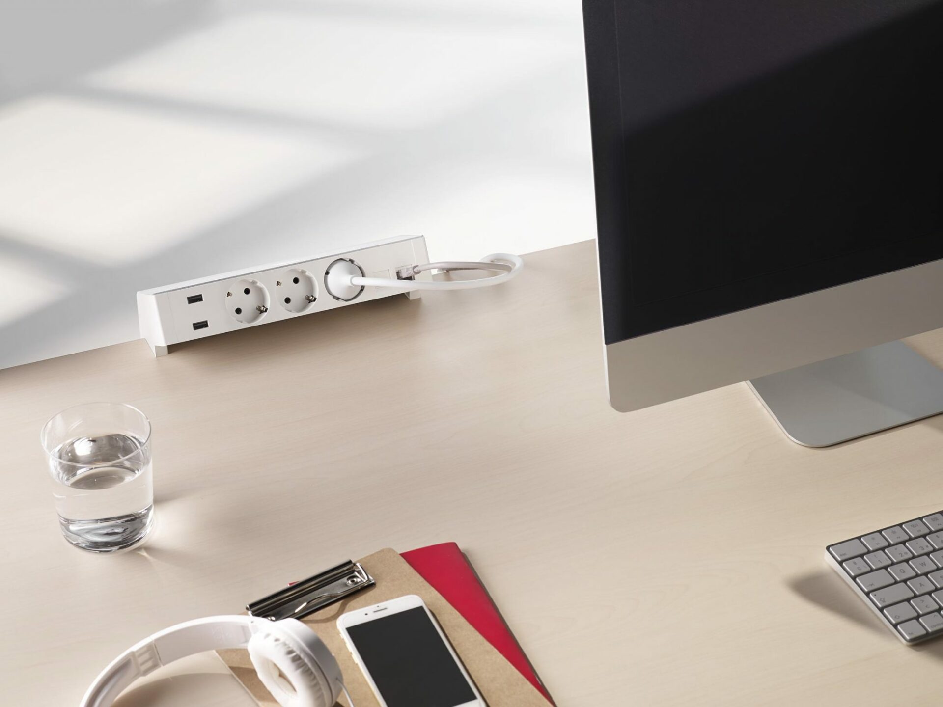 Bureau opbouwunit 3 wcd 2 RJ45 2 USB, wit - Afbeelding 4