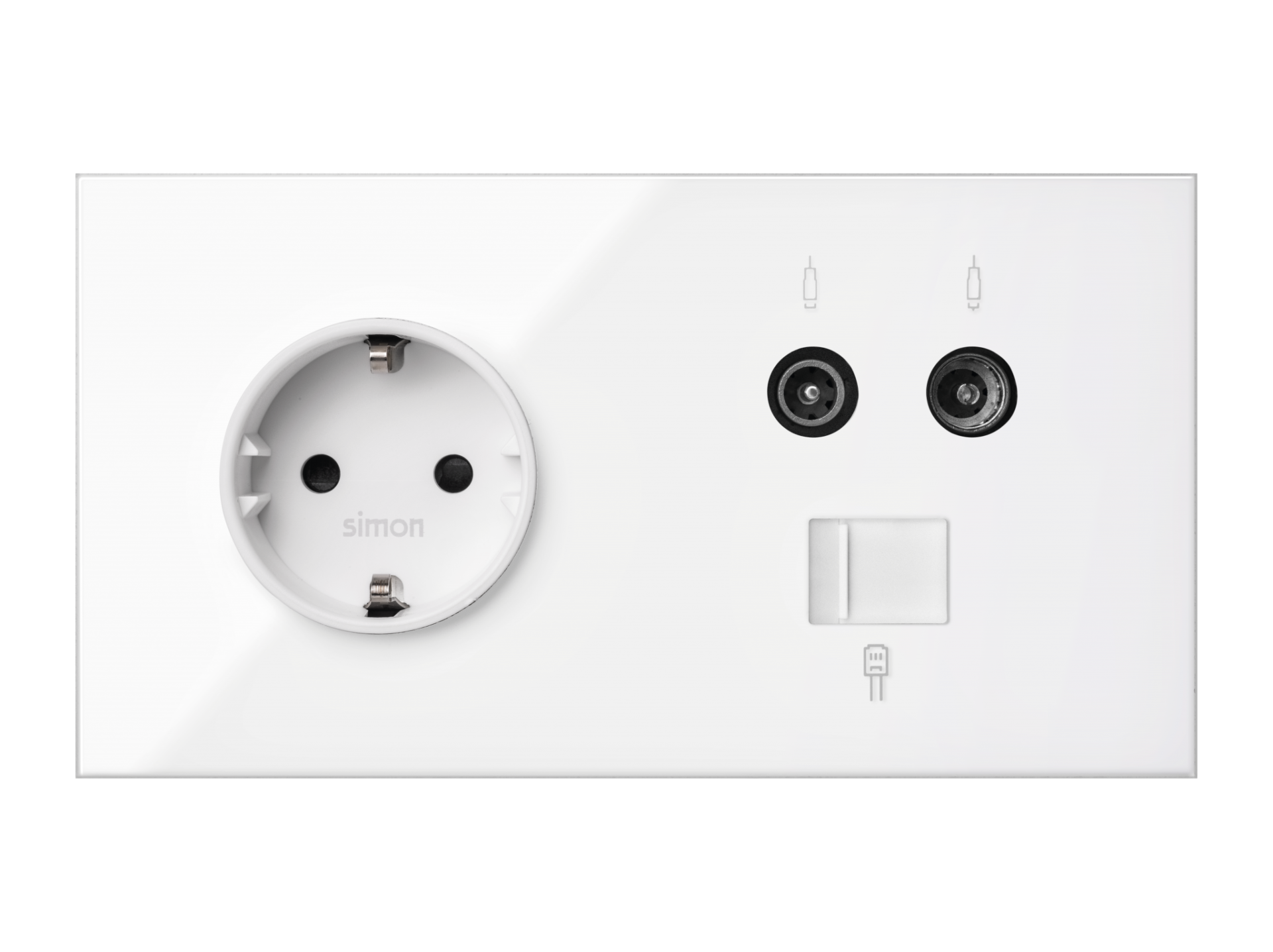 1 WCD, 1 RJ45, 1 TV, wit