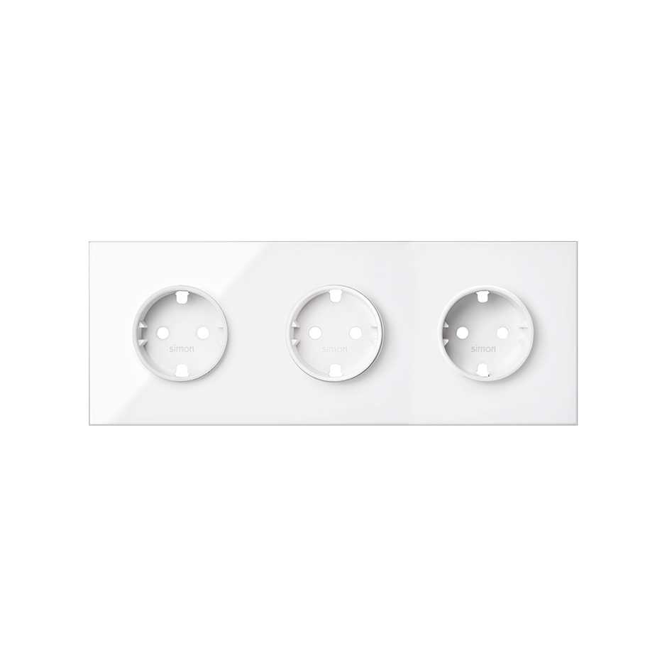 3 wandcontactdozen Simon 100, wit
